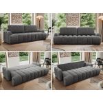 Sofa ACCORIDO - ciemnoszary, szenil grubo tkany