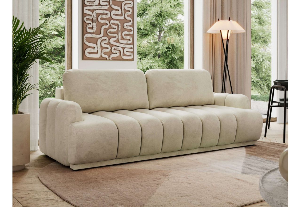 Sofa ACCORIDO - kremowy, welwet