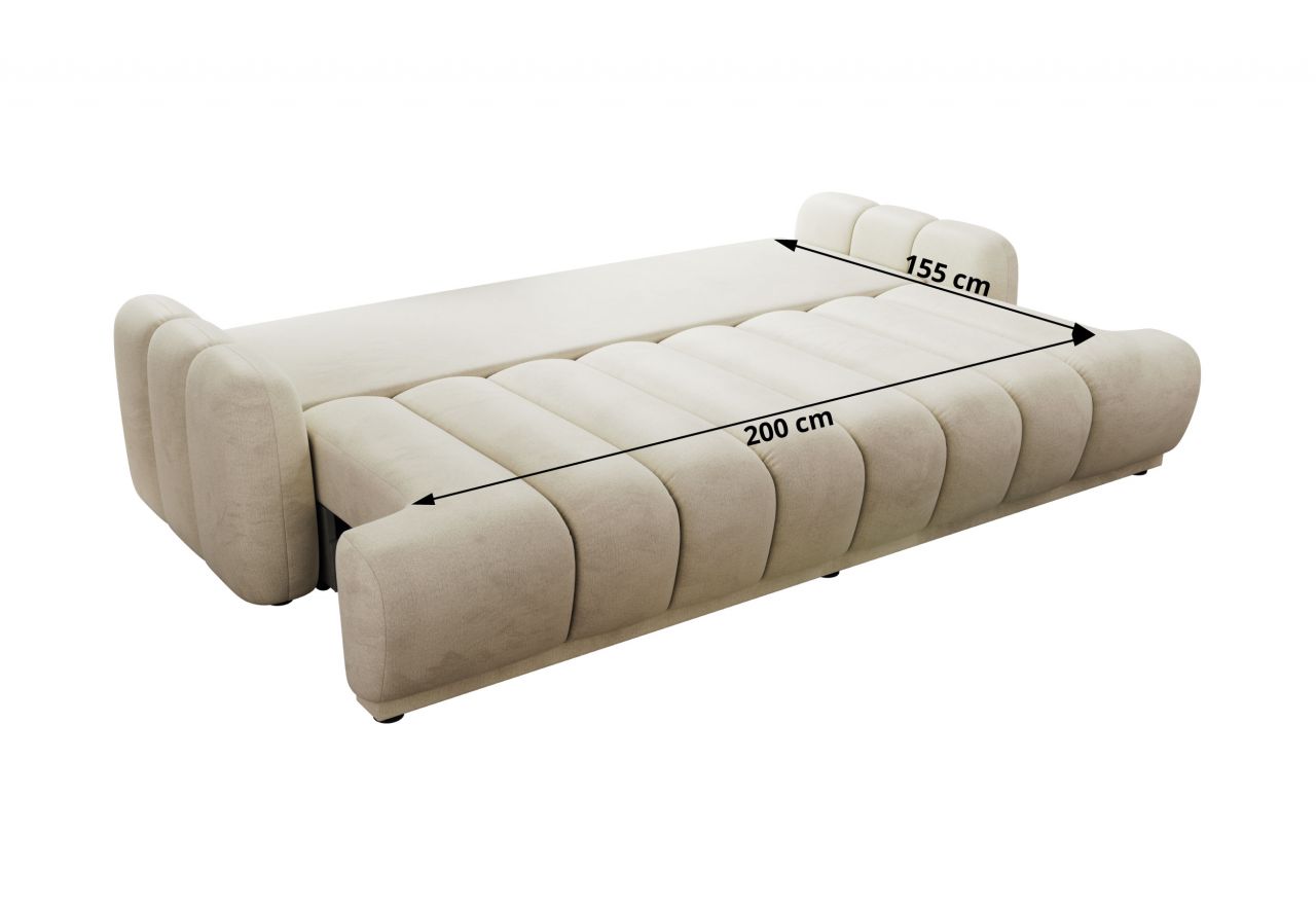 Sofa ACCORIDO - kremowy, welwet