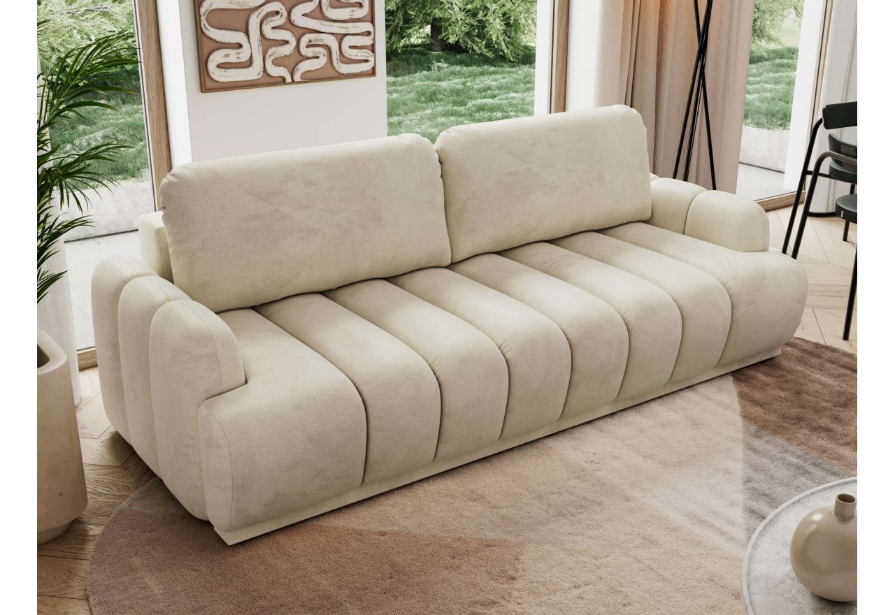 Sofa ACCORIDO - kremowy, welwet
