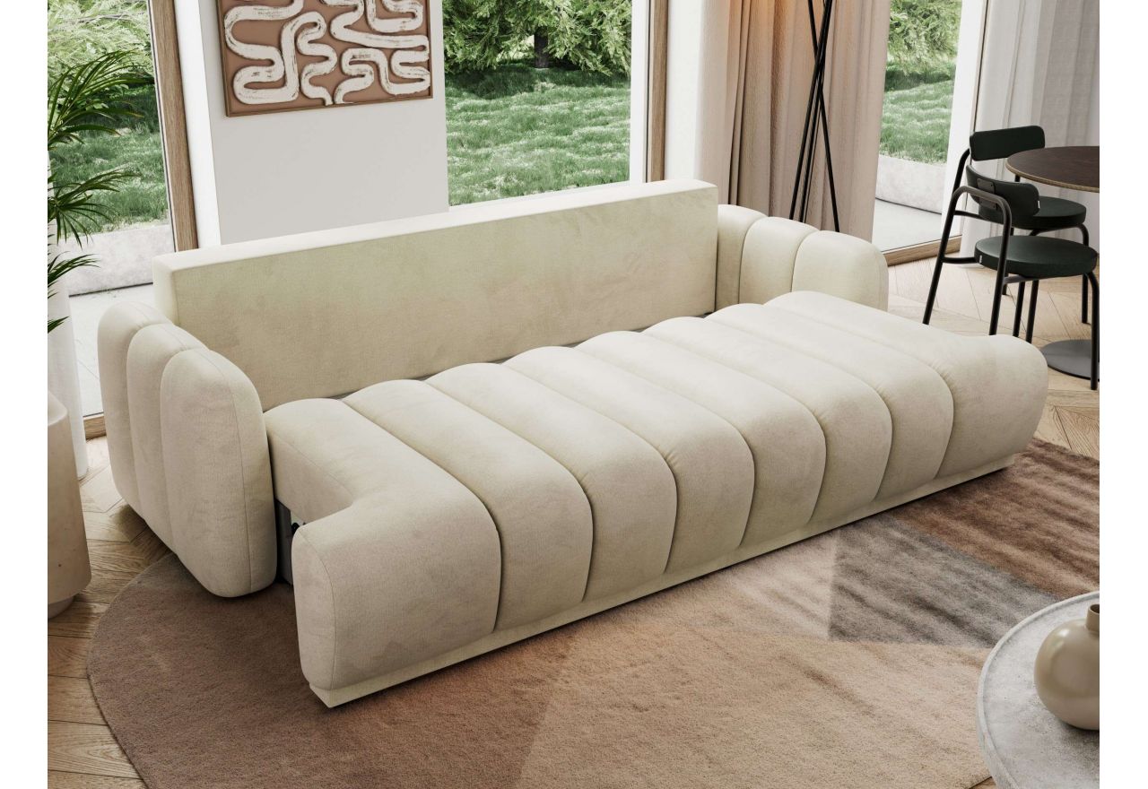 Sofa ACCORIDO - kremowy, welwet