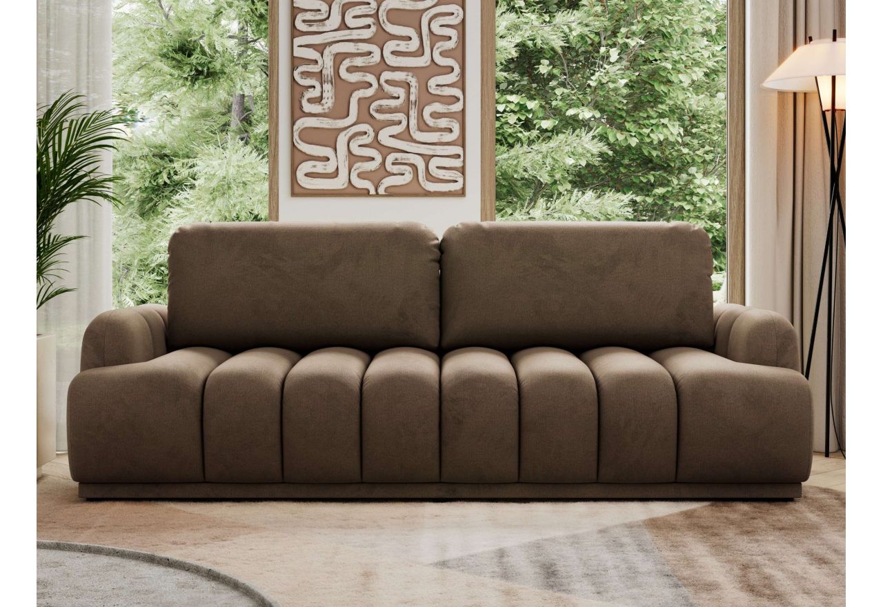 Sofa ACCORIDO - brązowy, welwet