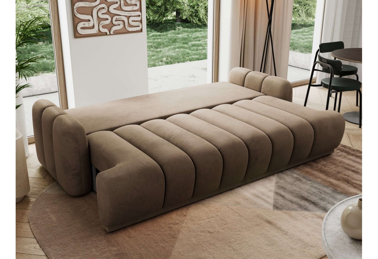 Sofa ACCORIDO - brązowy, welwet
