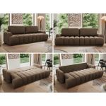 Sofa ACCORIDO - brązowy, welwet