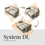 Sofa ACCORIDO - brązowy, welwet