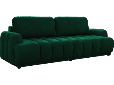 Sofa ACCORIDO - ciemnozielony, welwet