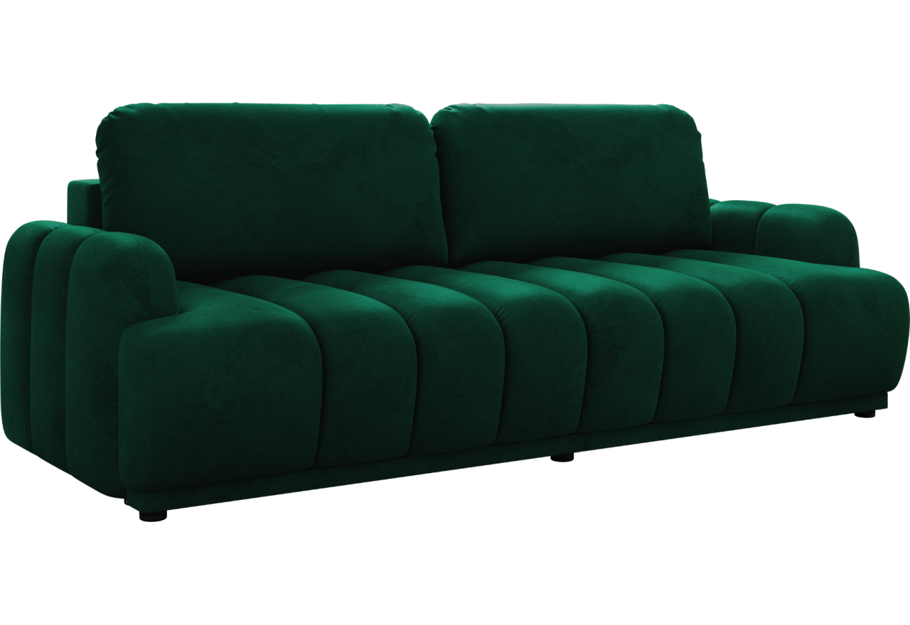 Sofa ACCORIDO - ciemnozielony, welwet