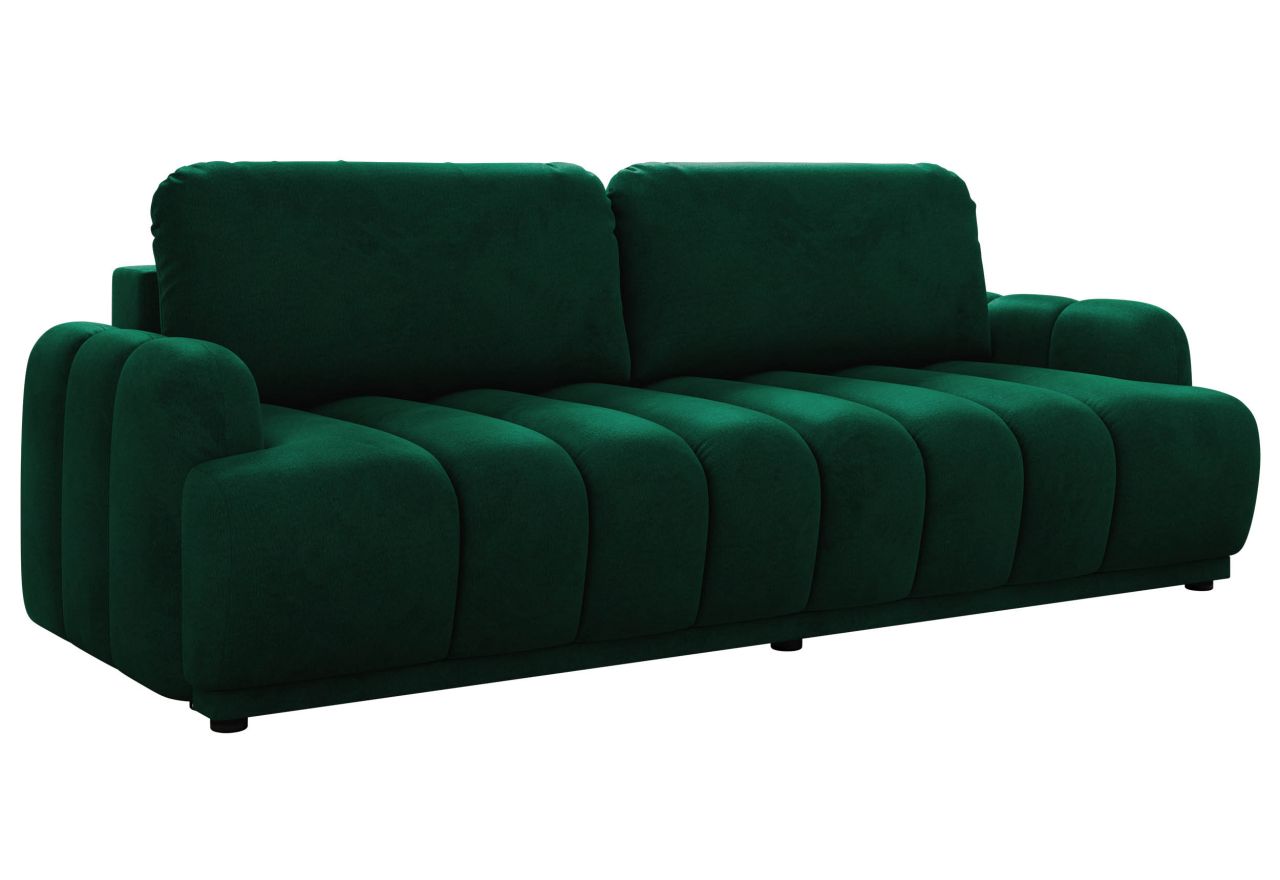 Sofa ACCORIDO - ciemnozielony, welwet