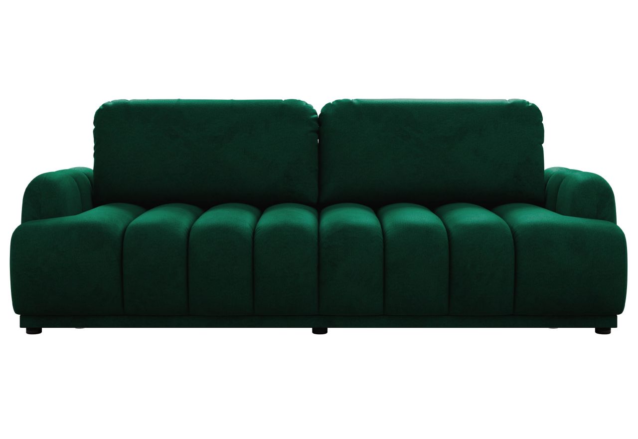 Sofa ACCORIDO - ciemnozielony, welwet