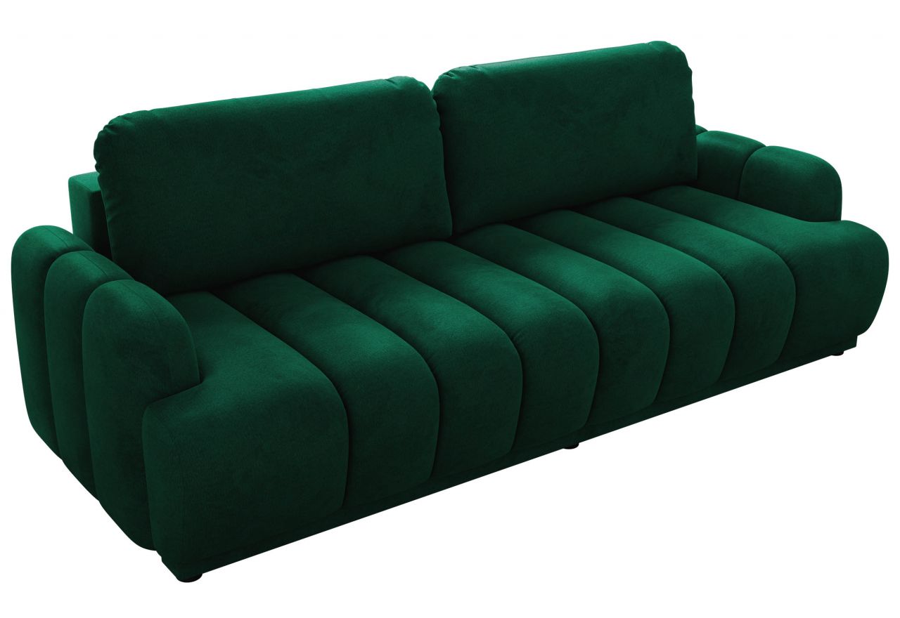 Sofa ACCORIDO - ciemnozielony, welwet