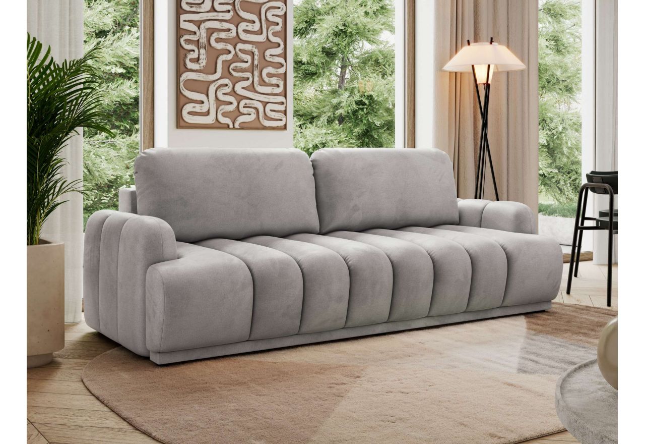 Sofa ACCORIDO - jasnoszary, welwet
