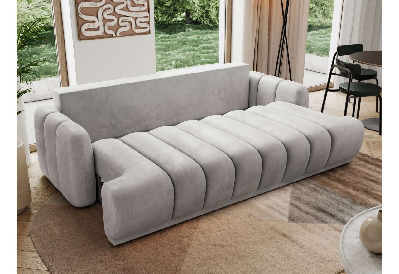 Sofa ACCORIDO - jasnoszary, welwet