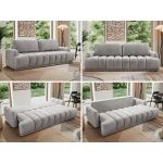 Sofa ACCORIDO - jasnoszary, welwet