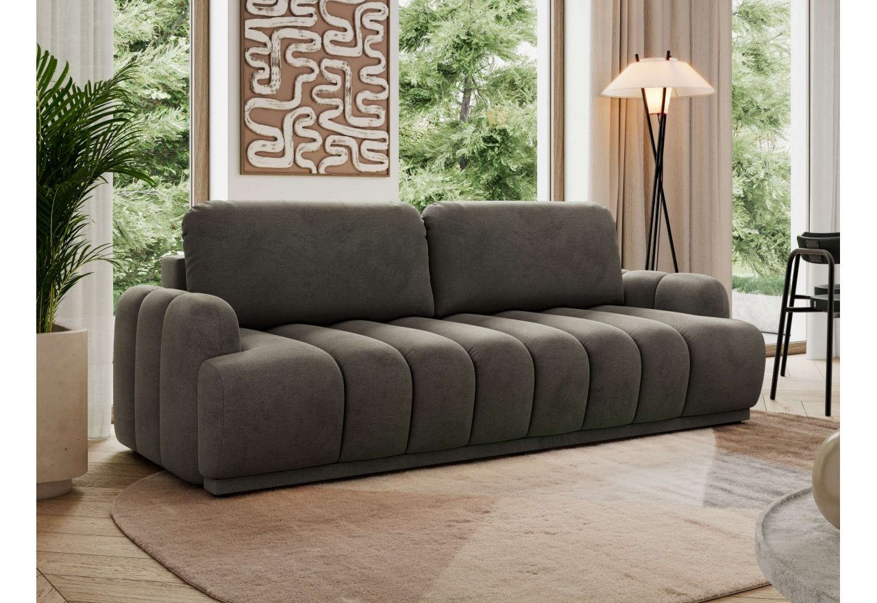Sofa ACCORIDO - ciemnoszary, welwet