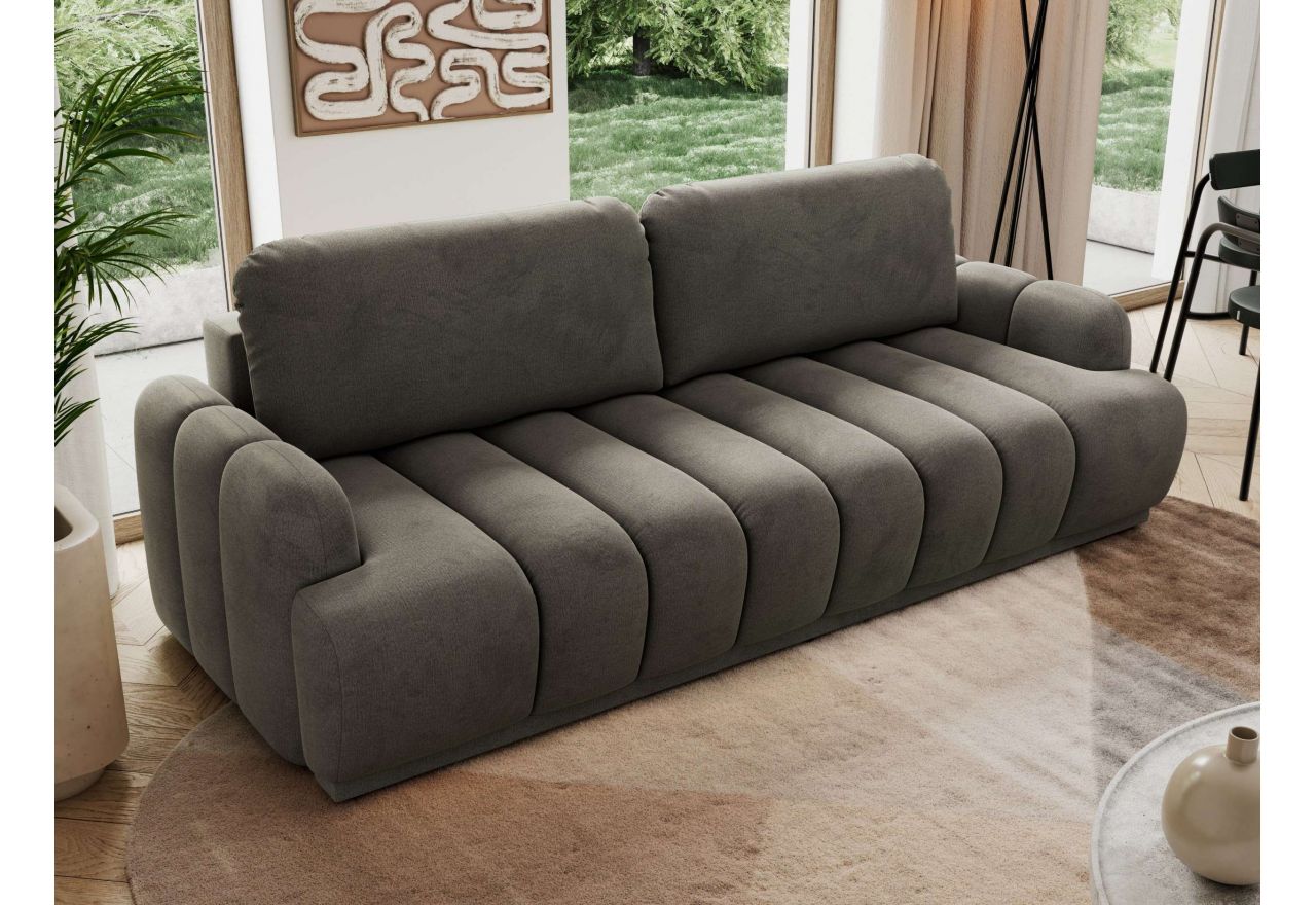 Sofa ACCORIDO - ciemnoszary, welwet