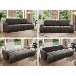 Sofa ACCORIDO - ciemnoszary, welwet