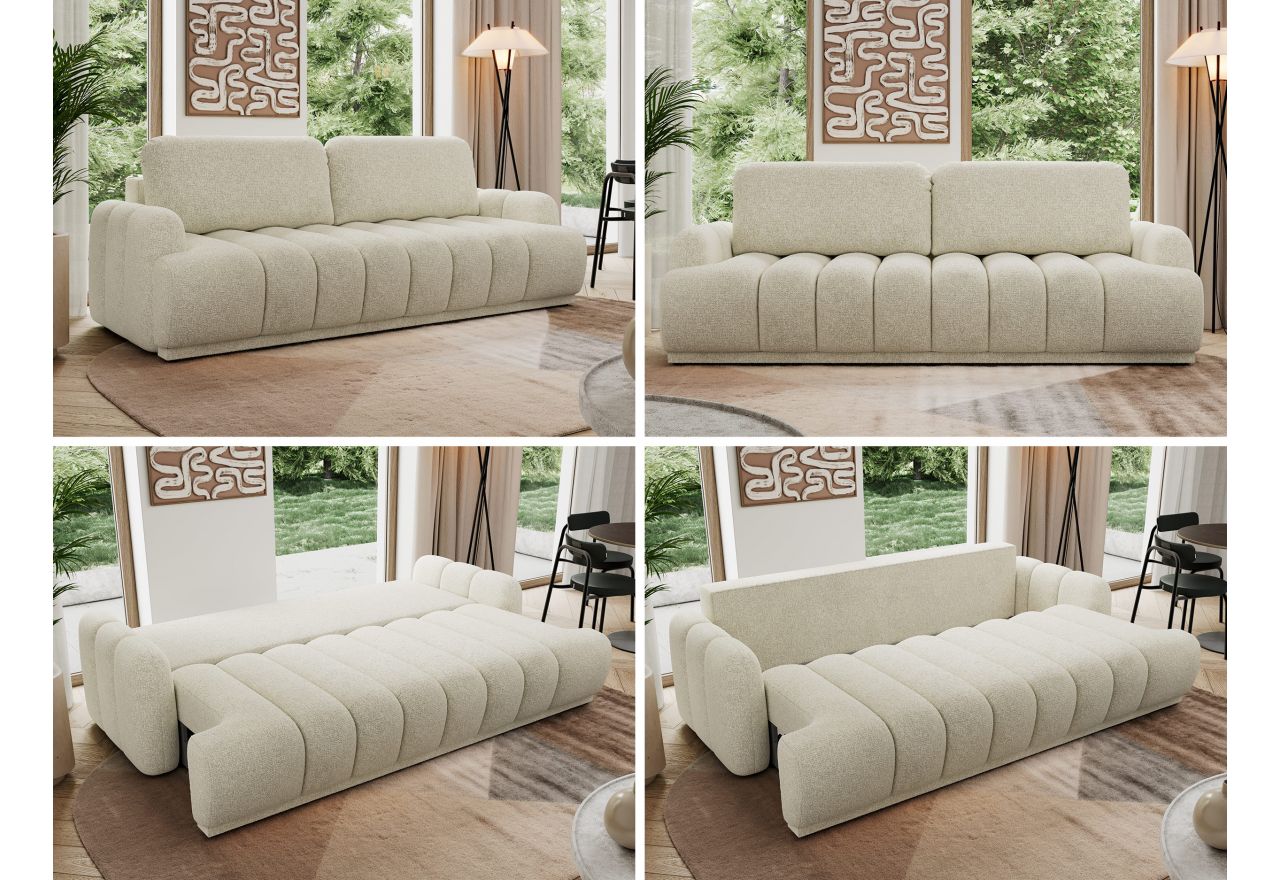 Sofa ACCORIDO - kremowy, struktura