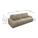 Sofa ACCORIDO - ciemnobeżowy, struktura