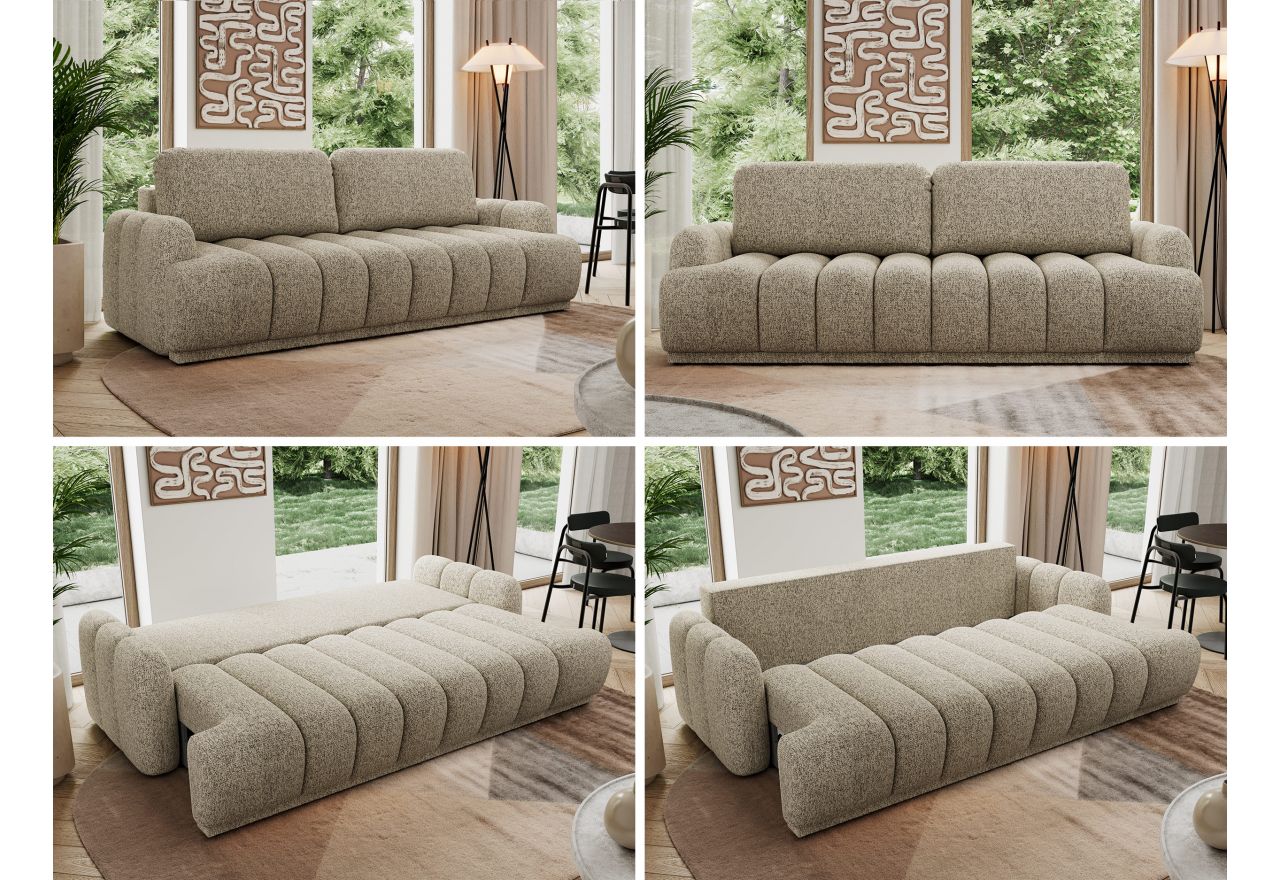 Sofa ACCORIDO - ciemnobeżowy, struktura