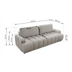 Sofa ACCORIDO - jasnoszary, struktura