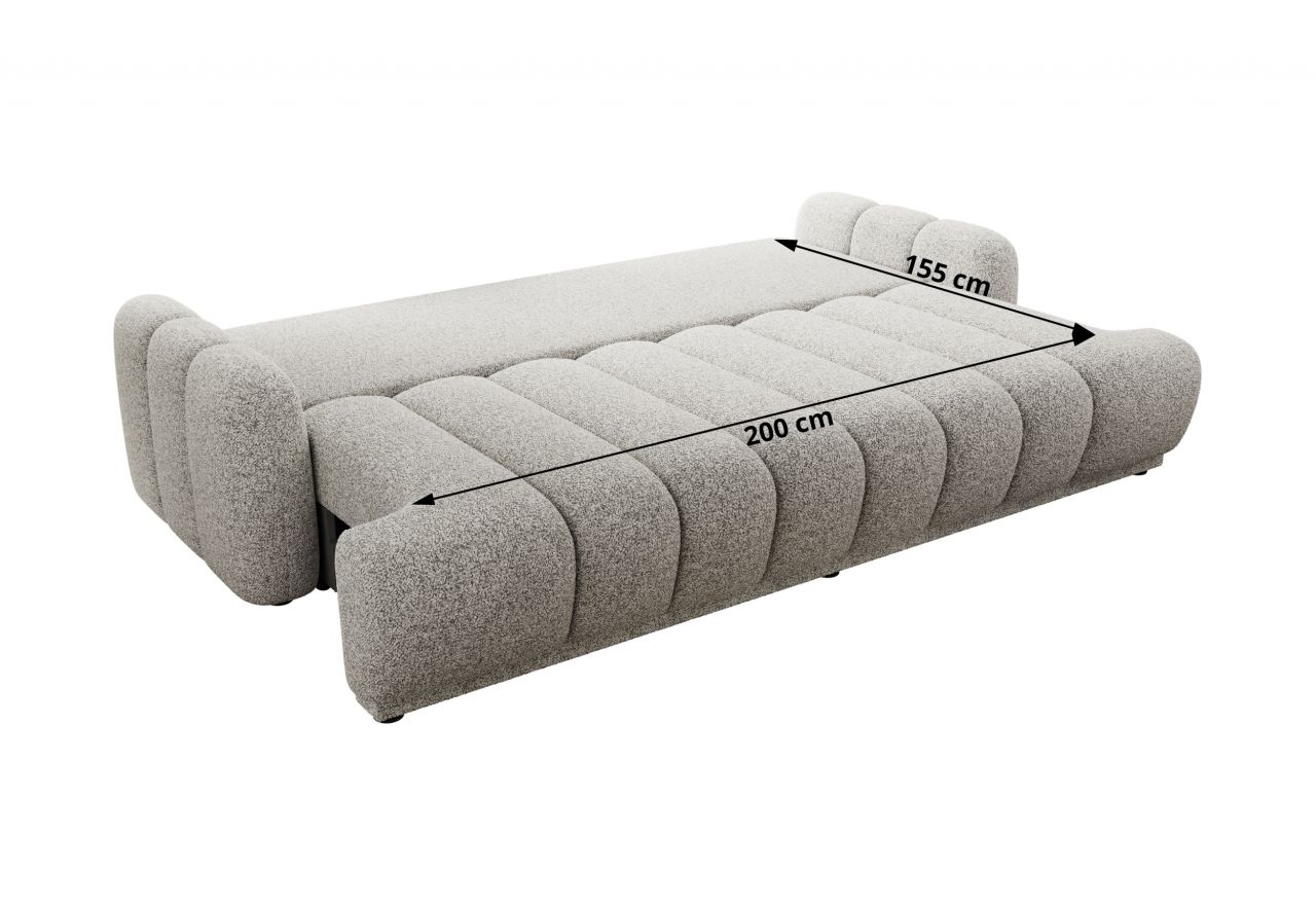 Sofa ACCORIDO - jasnoszary, struktura