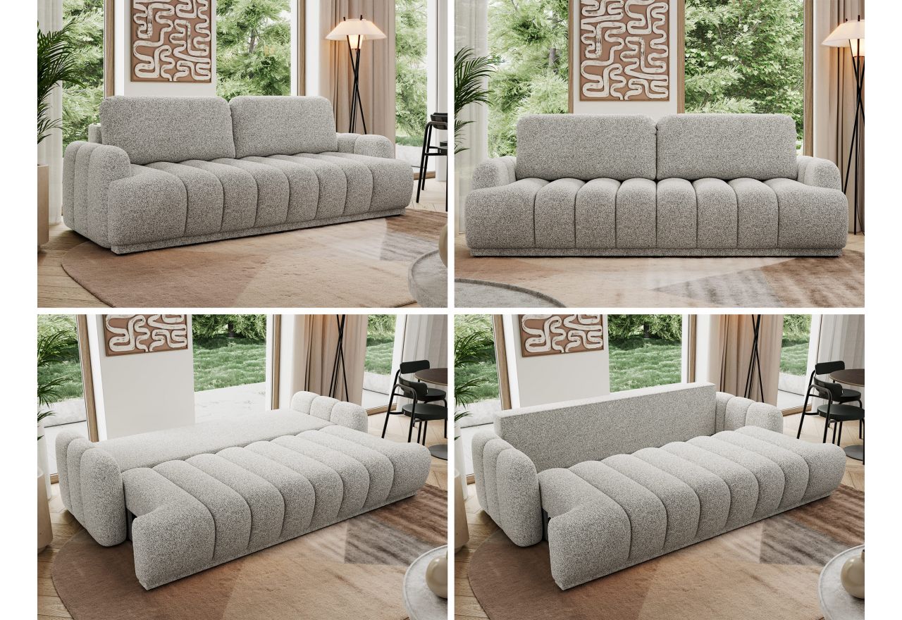 Sofa ACCORIDO - jasnoszary, struktura