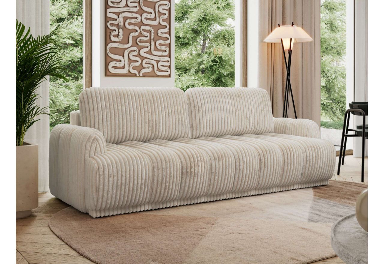 Sofa ACCORIDO - beżowy, sztruks