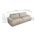 Sofa ACCORIDO - beżowy, sztruks