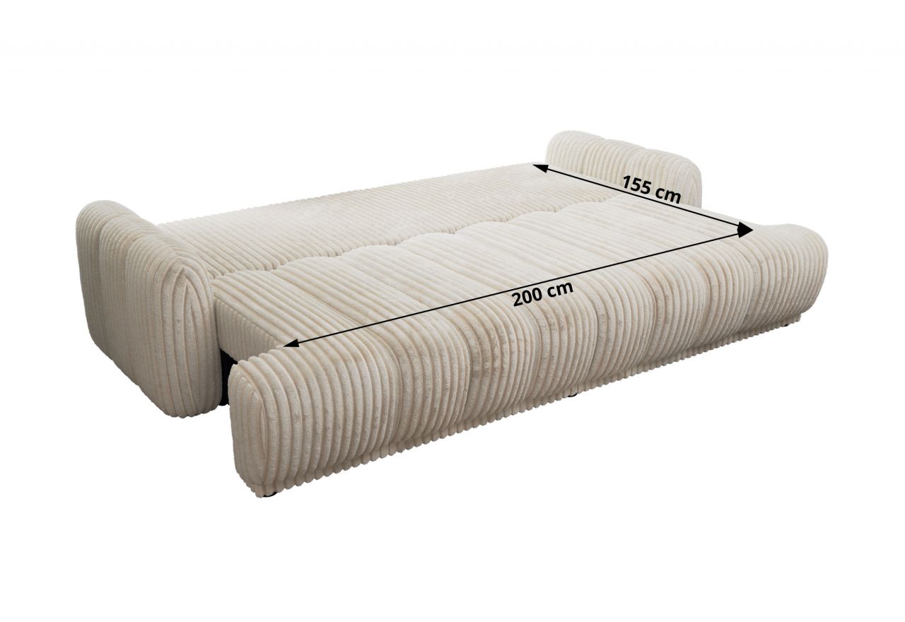 Sofa ACCORIDO - beżowy, sztruks