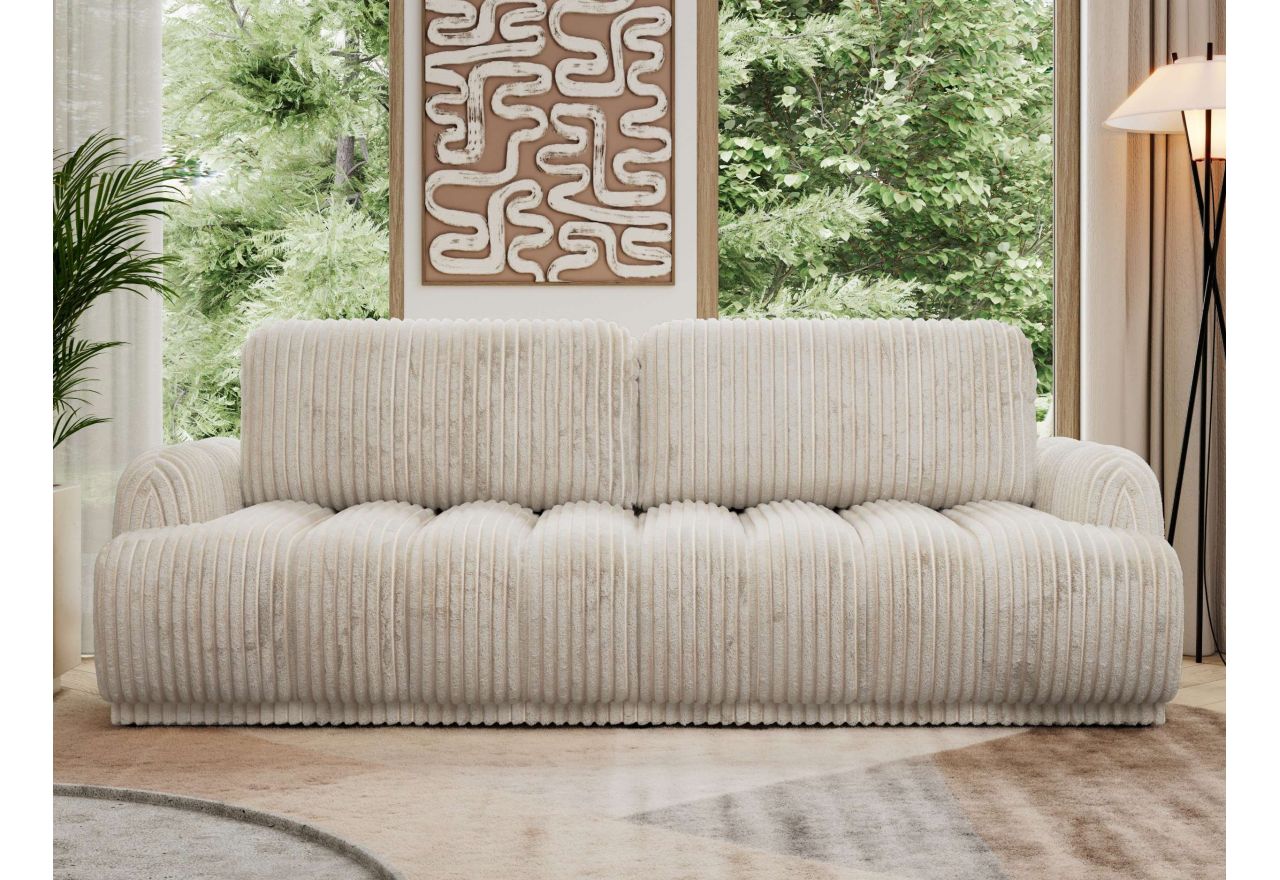 Sofa ACCORIDO - beżowy, sztruks