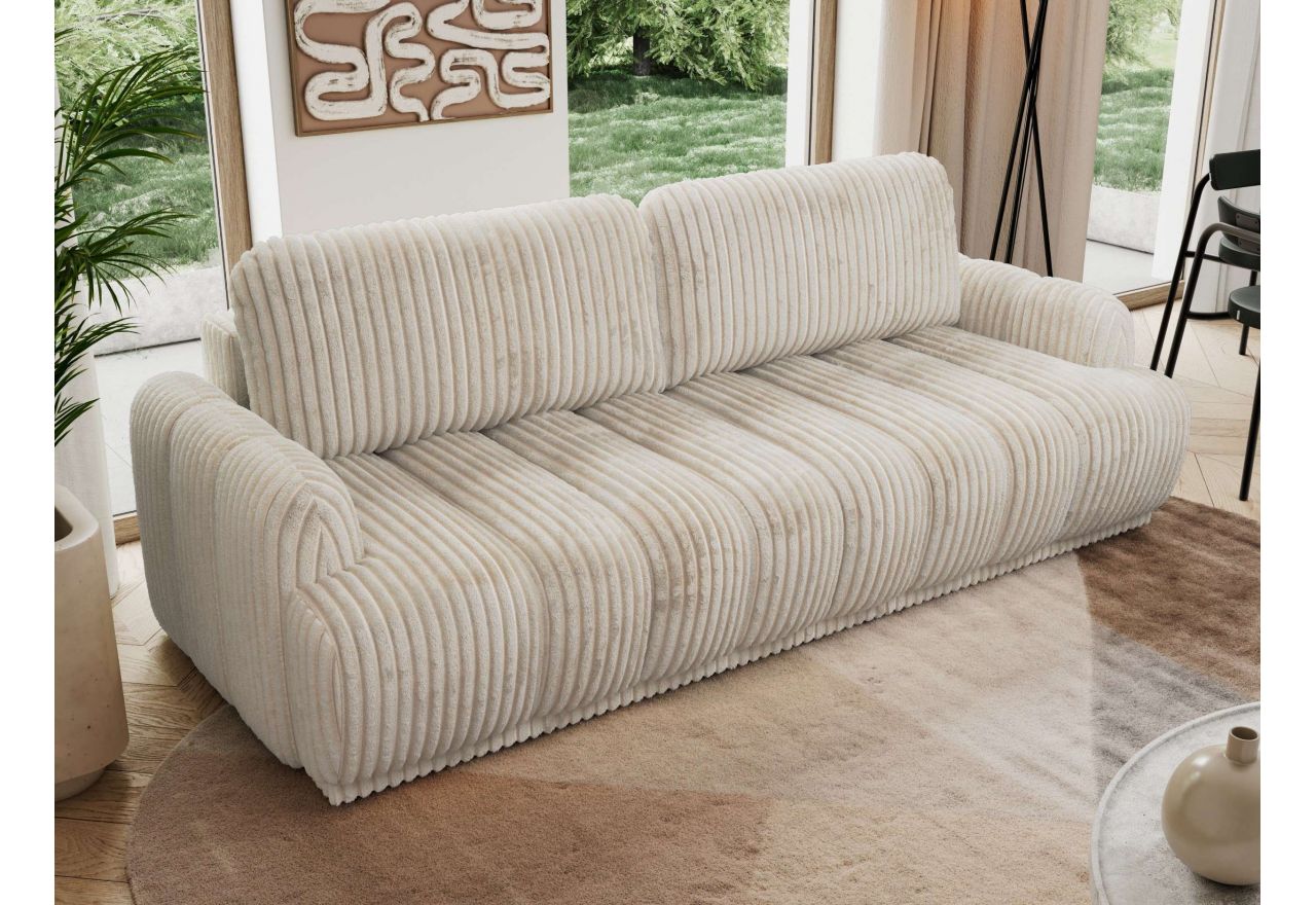 Sofa ACCORIDO - beżowy, sztruks