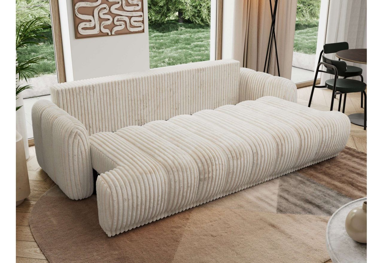 Sofa ACCORIDO - beżowy, sztruks