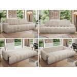 Sofa ACCORIDO - beżowy, sztruks