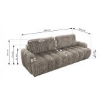 Sofa ACCORIDO - jasnobrązowy, sztruks