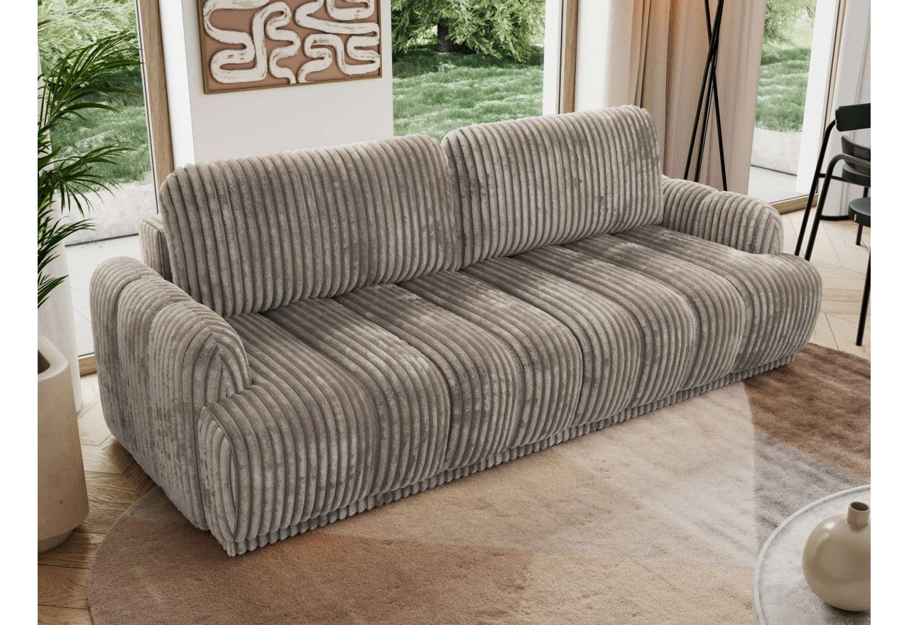 Sofa ACCORIDO - jasnobrązowy, sztruks