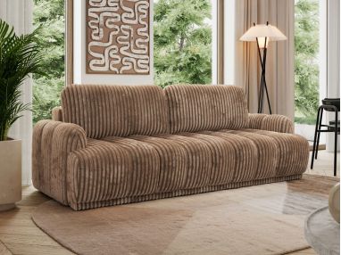 Sofa ACCORIDO - brązowy, sztruks