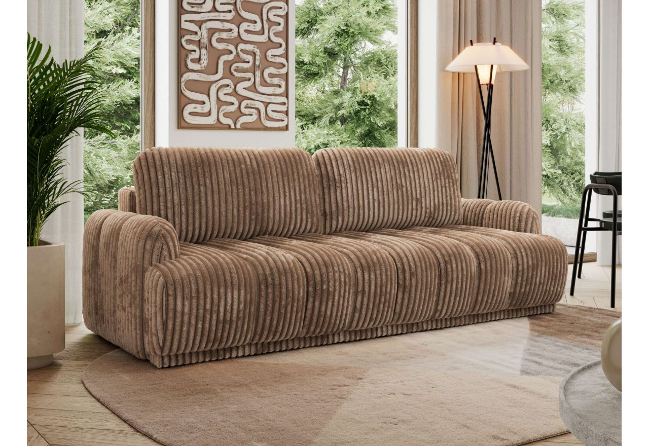 Sofa ACCORIDO - brązowy, sztruks