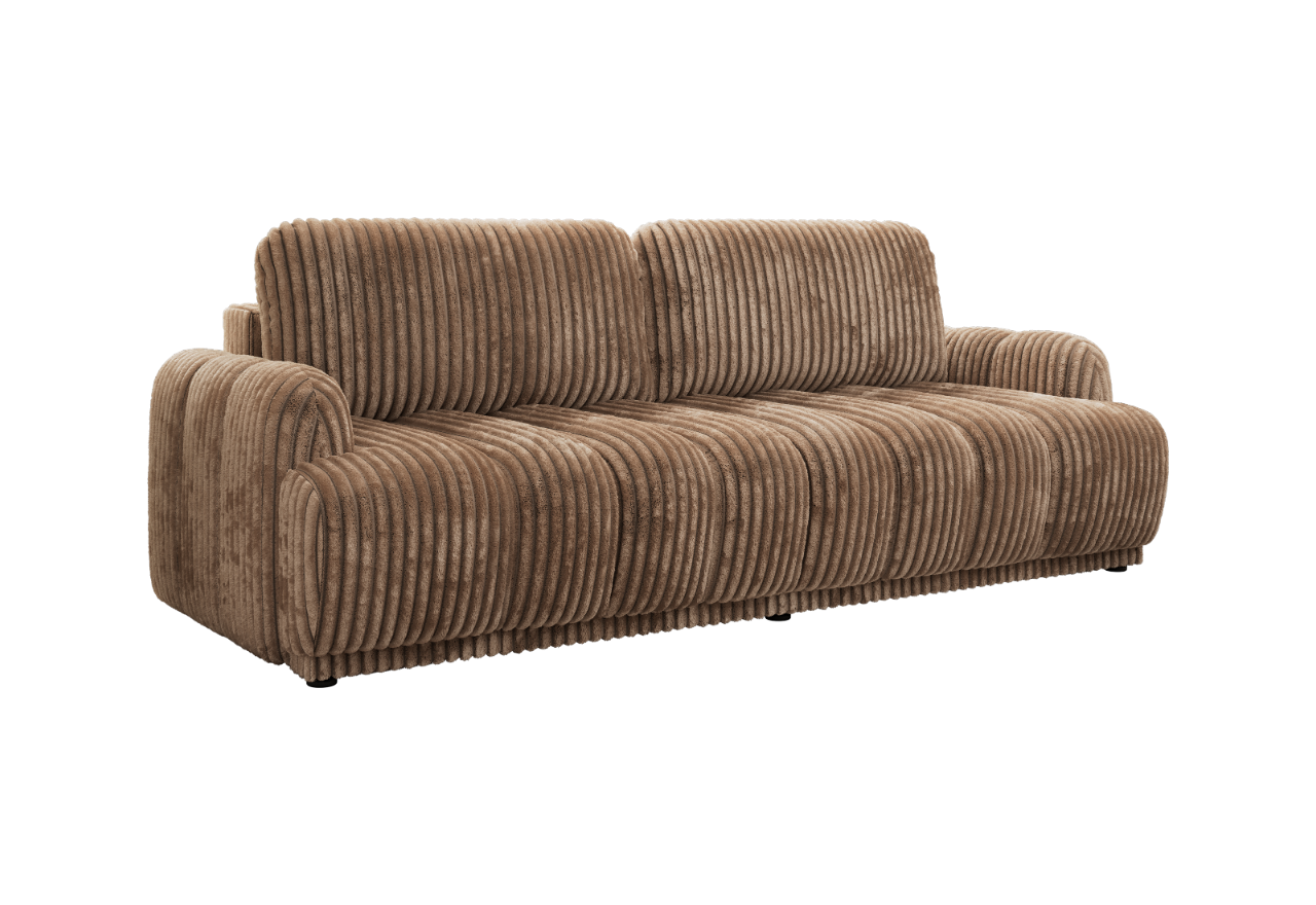 Sofa ACCORIDO - brązowy, sztruks