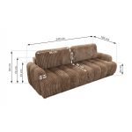 Sofa ACCORIDO - brązowy, sztruks