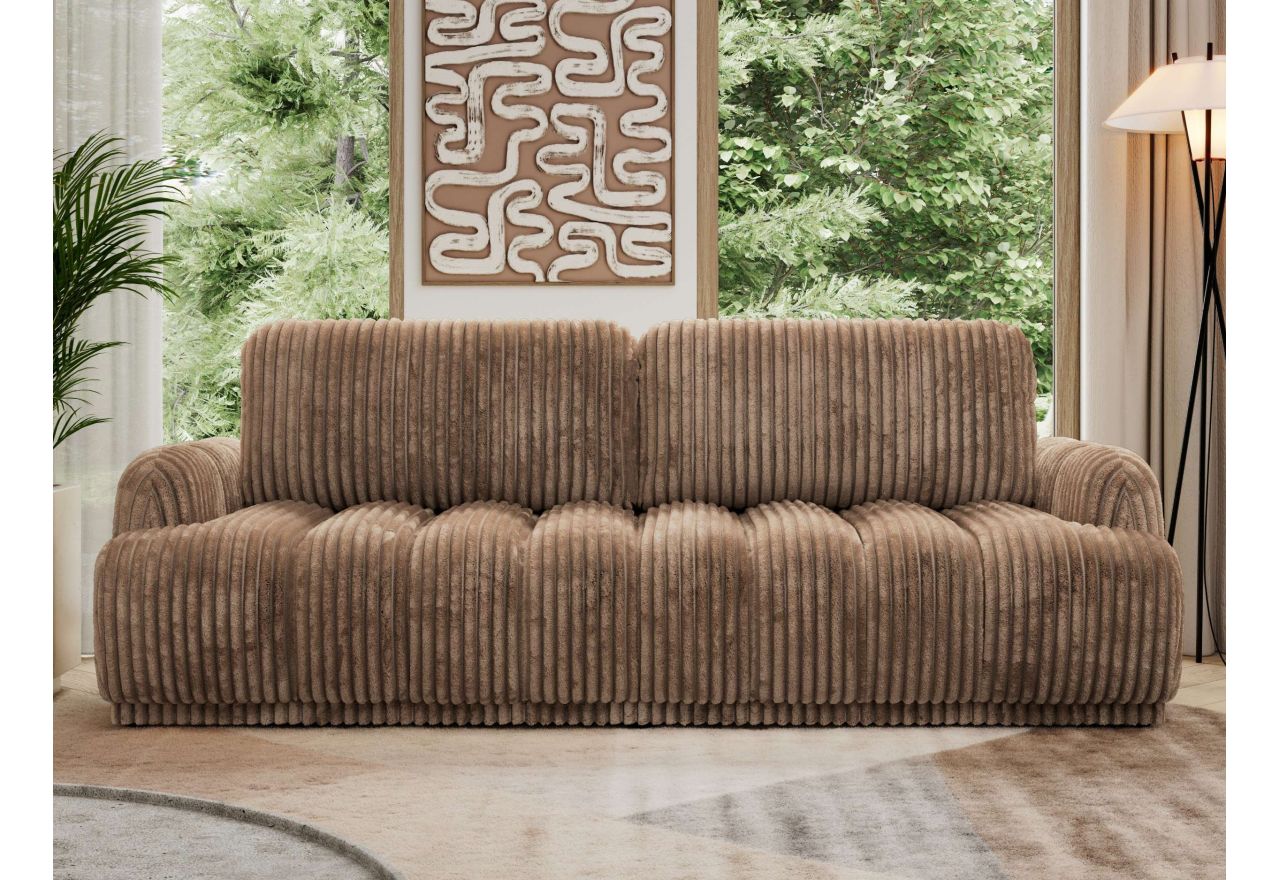 Sofa ACCORIDO - brązowy, sztruks