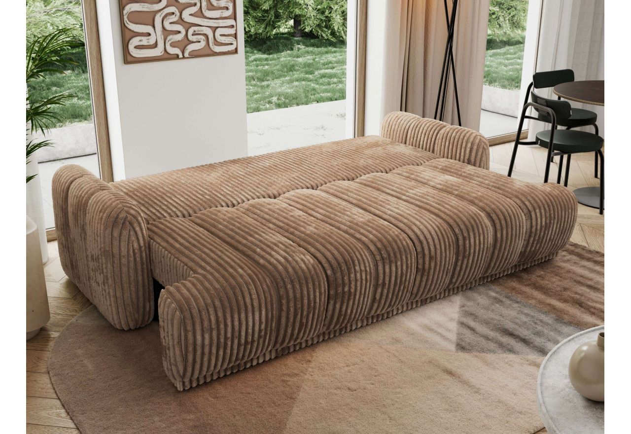 Sofa ACCORIDO - brązowy, sztruks