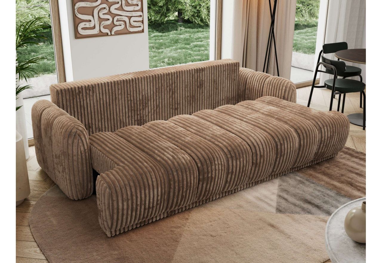 Sofa ACCORIDO - brązowy, sztruks