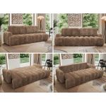 Sofa ACCORIDO - brązowy, sztruks