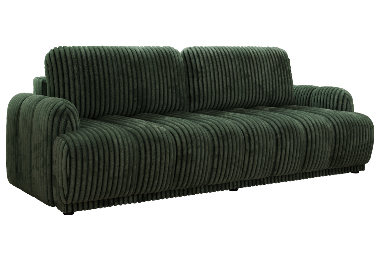 Sofa ACCORIDO - ciemnozielony, sztruks