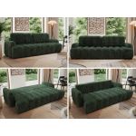 Sofa ACCORIDO - ciemnozielony, sztruks