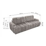 Sofa ACCORIDO - jasnoszary, sztruks