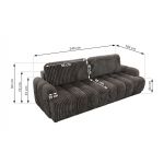 Sofa ACCORIDO - szary, sztruks