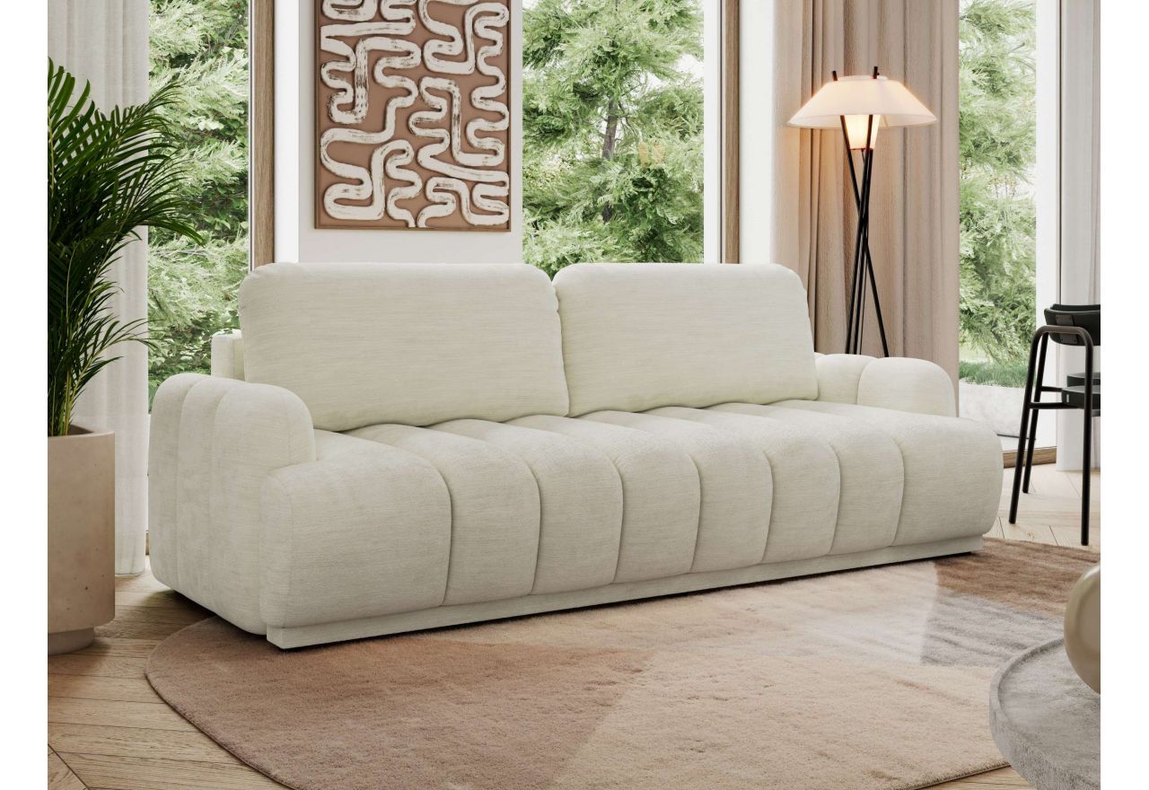Sofa ACCORIDO - kremowy, szenil gładki