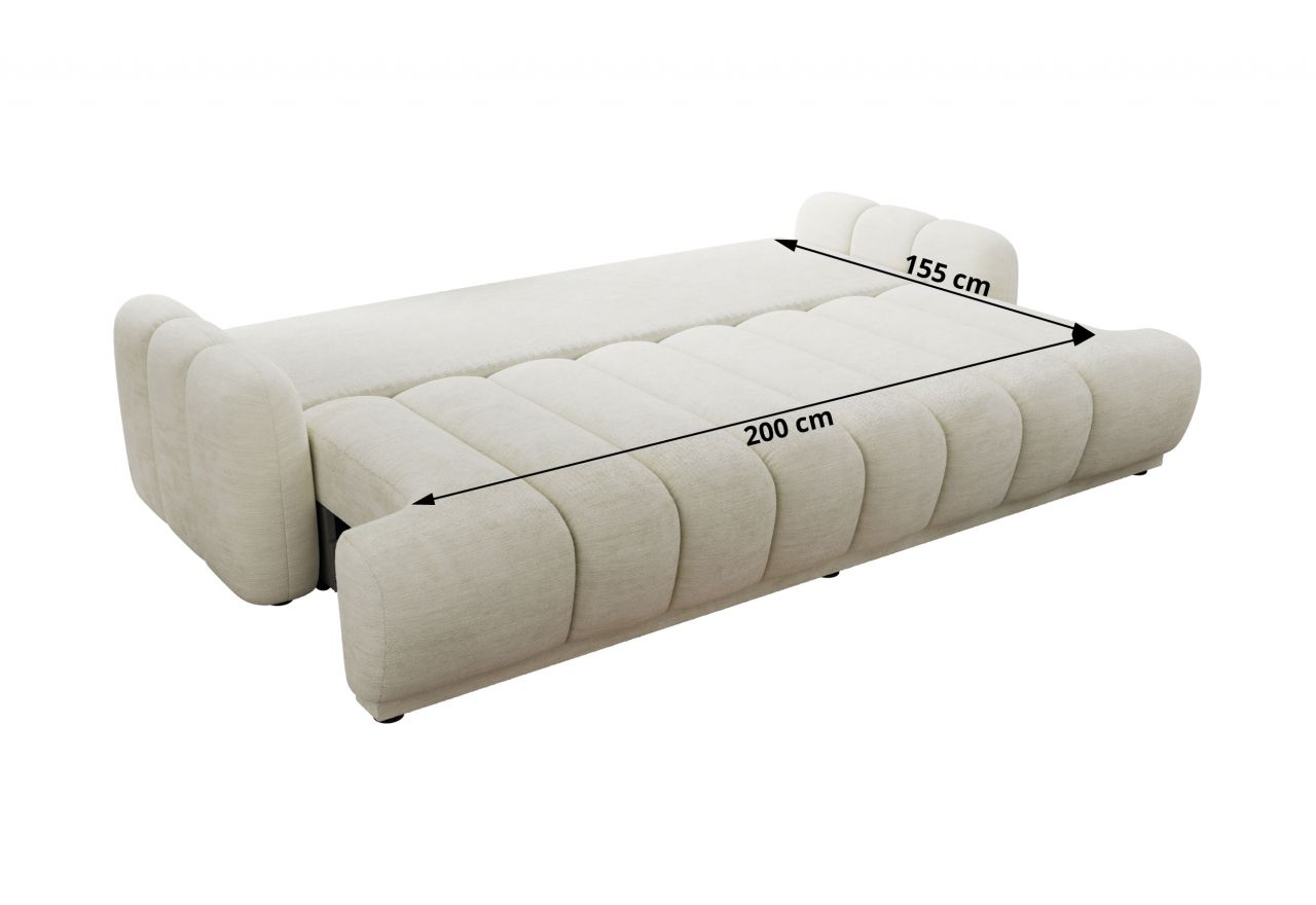 Sofa ACCORIDO - kremowy, szenil gładki