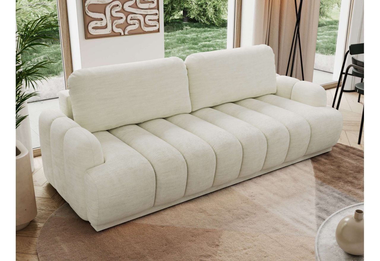 Sofa ACCORIDO - kremowy, szenil gładki